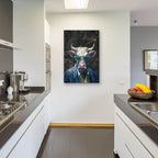 Crypto Cow by Svetlana Aleynikova - 24x36 acrylic wall art in a room