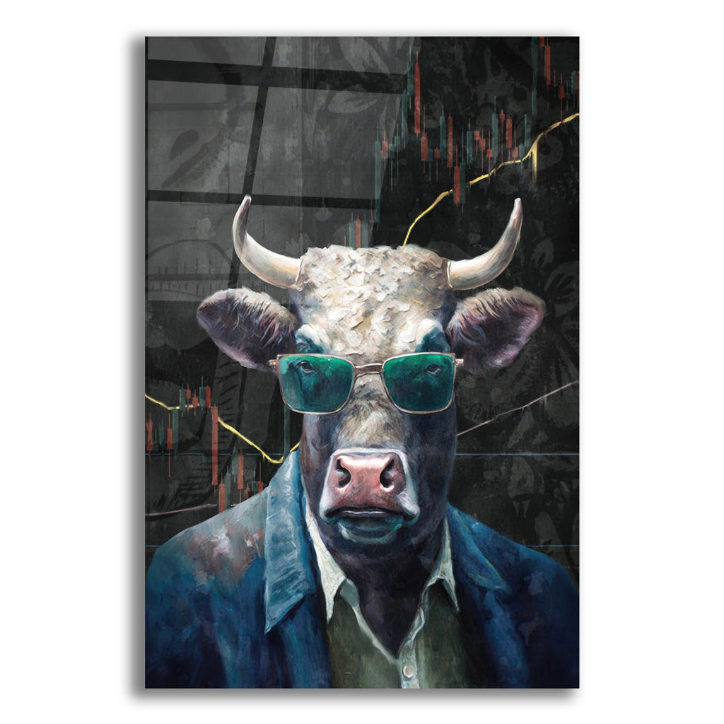 Crypto Cow by Svetlana Aleynikova acrylic glass wall art