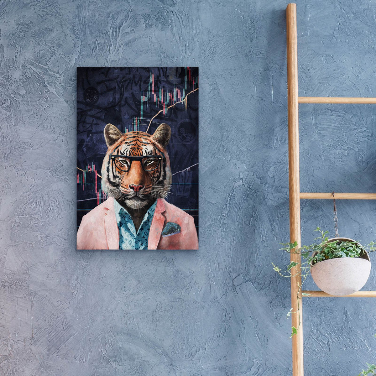 Crypto Tiger by Svetlana Aleynikova - 16x24 acrylic wall art in a room