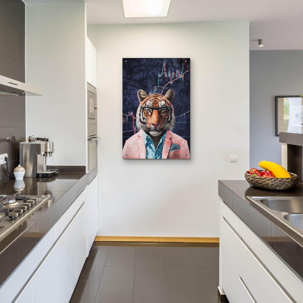 Crypto Tiger by Svetlana Aleynikova - 24x36 acrylic wall art in a room