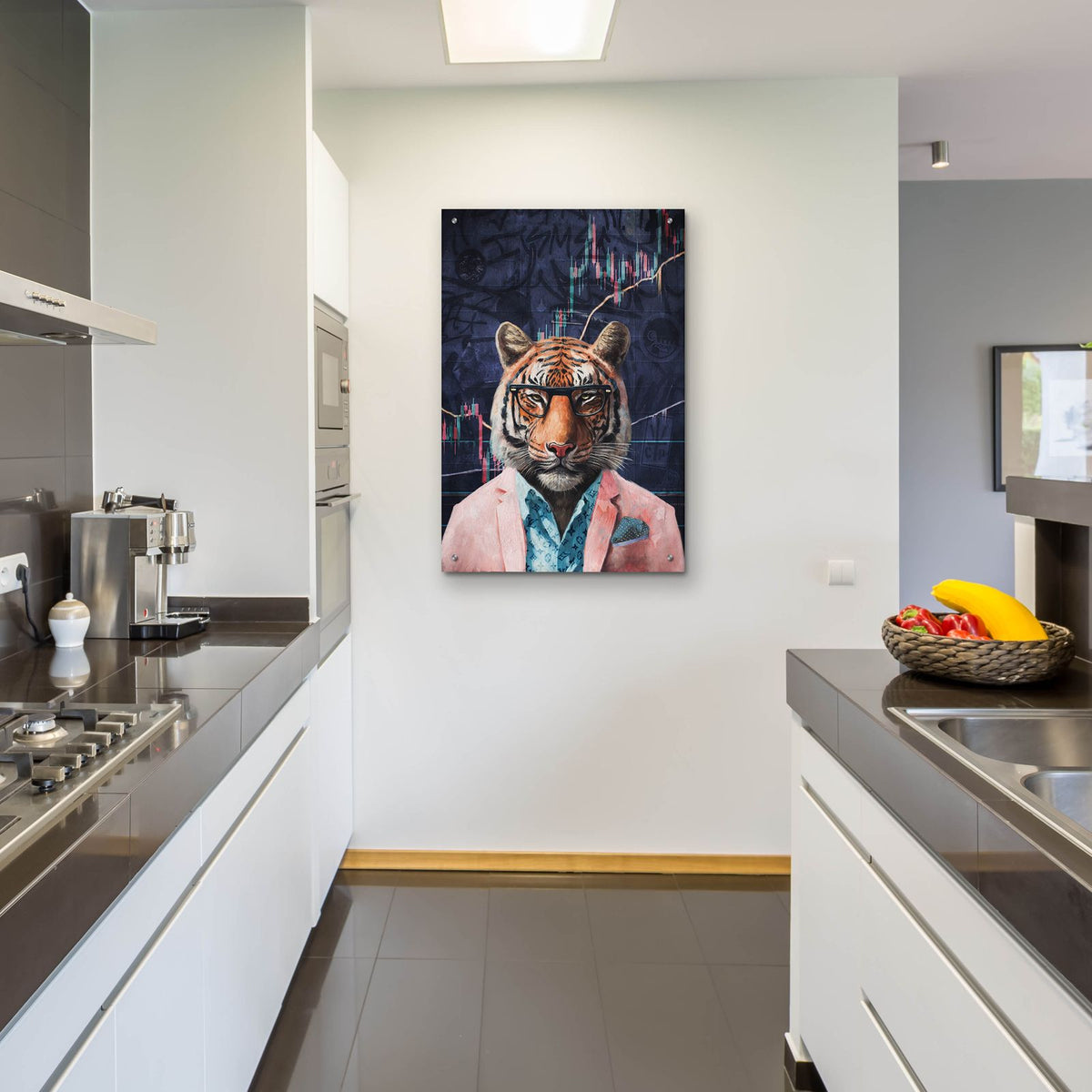 Crypto Tiger by Svetlana Aleynikova - 24x36 acrylic wall art in a room