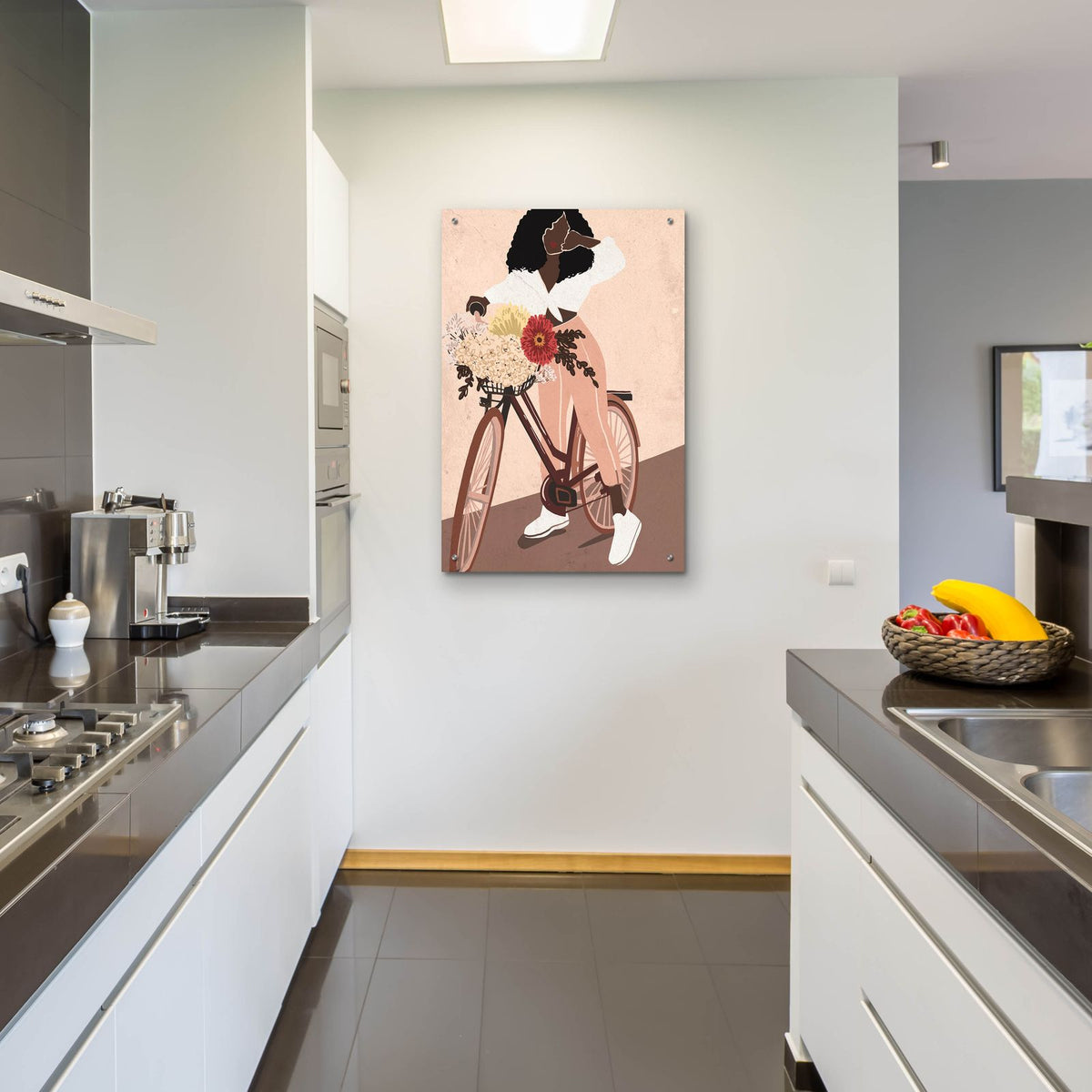Cyclist by Svetlana Aleynikova - 24x36 acrylic wall art in a room