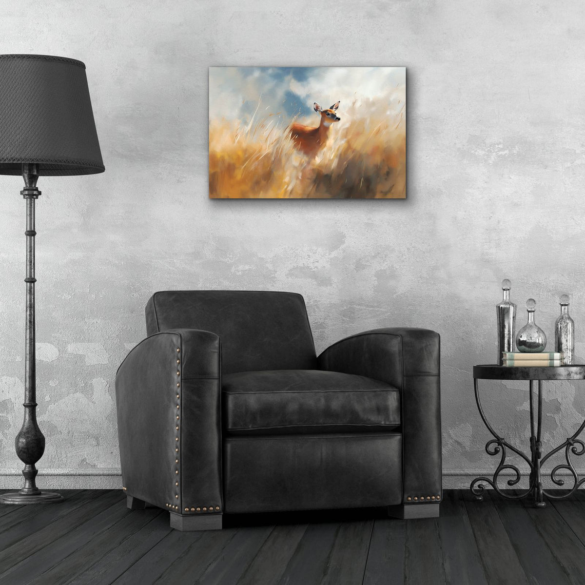 Deer by Svetlana Aleynikova - 24x16 acrylic wall art in a room