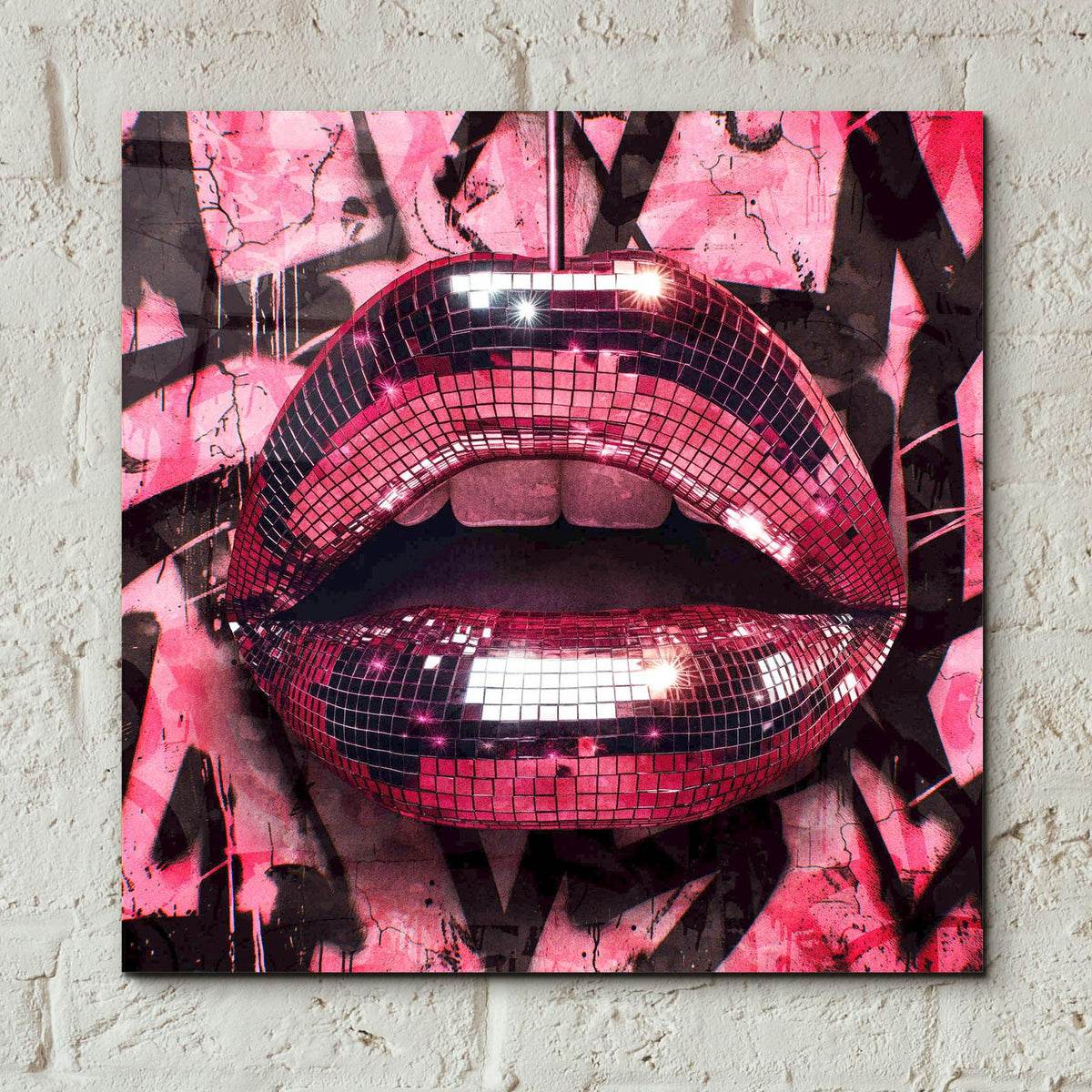Disco Kiss by Svetlana Aleynikova - 12x12 acrylic wall art in a room