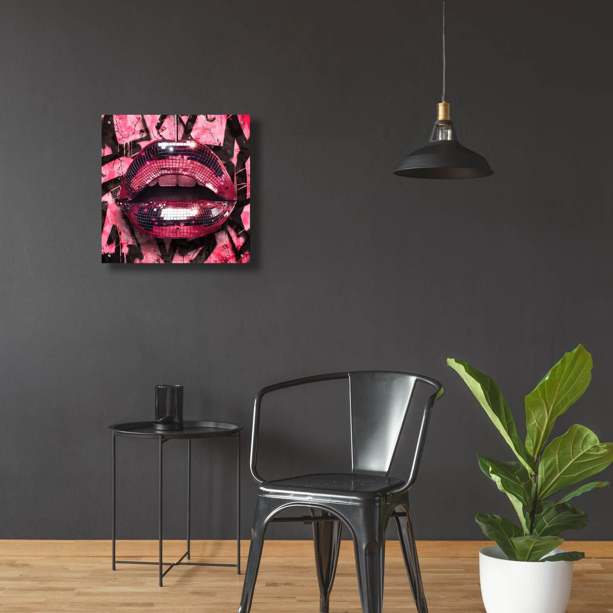 Disco Kiss by Svetlana Aleynikova - 24x24 acrylic wall art in a room