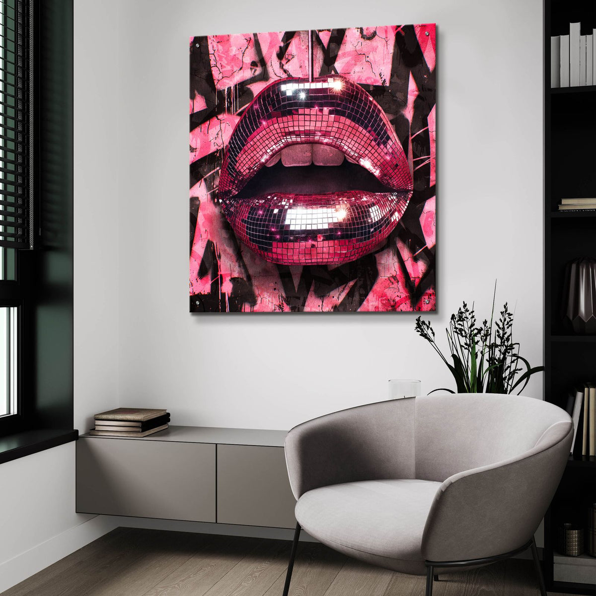 Disco Kiss by Svetlana Aleynikova - 36x36 acrylic wall art in a room