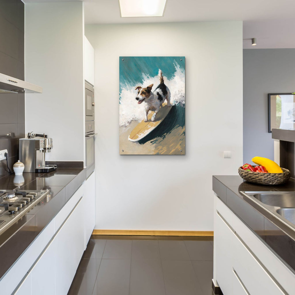 Dog On A Wave by Svetlana Aleynikova - 24x36 acrylic wall art in a room