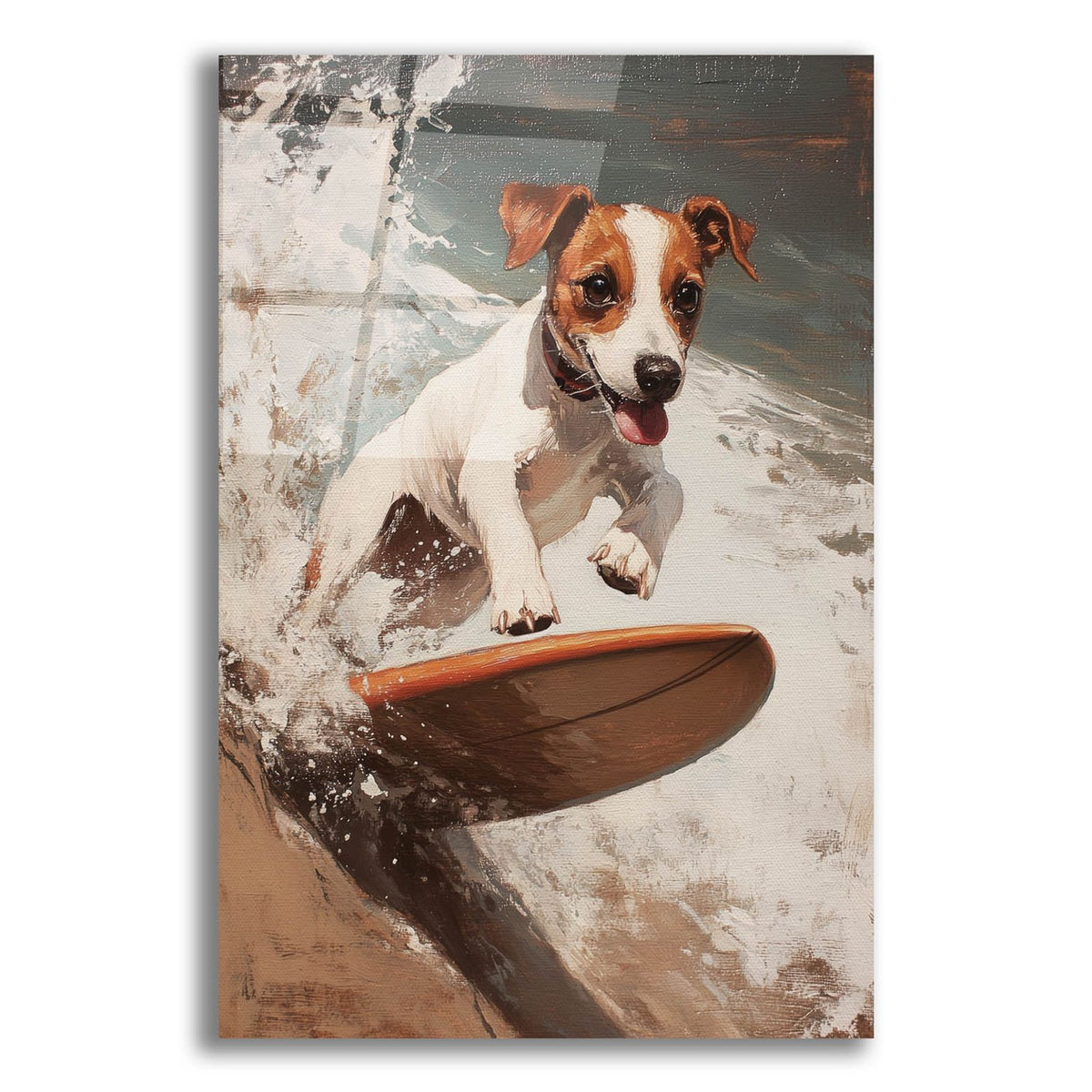 Doggy Surfing by Svetlana Aleynikova acrylic glass wall art