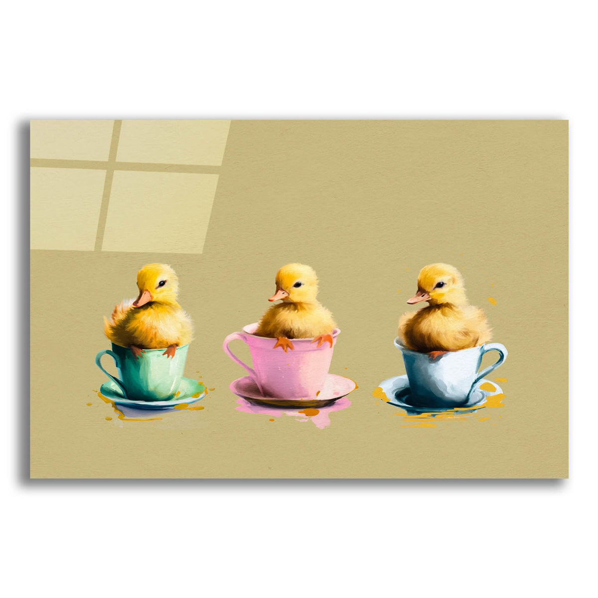 Ducklings Cups by Svetlana Aleynikova acrylic glass wall art