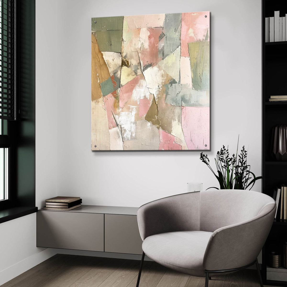 Field Mosaics by Svetlana Aleynikova - 36x36 acrylic wall art in a room