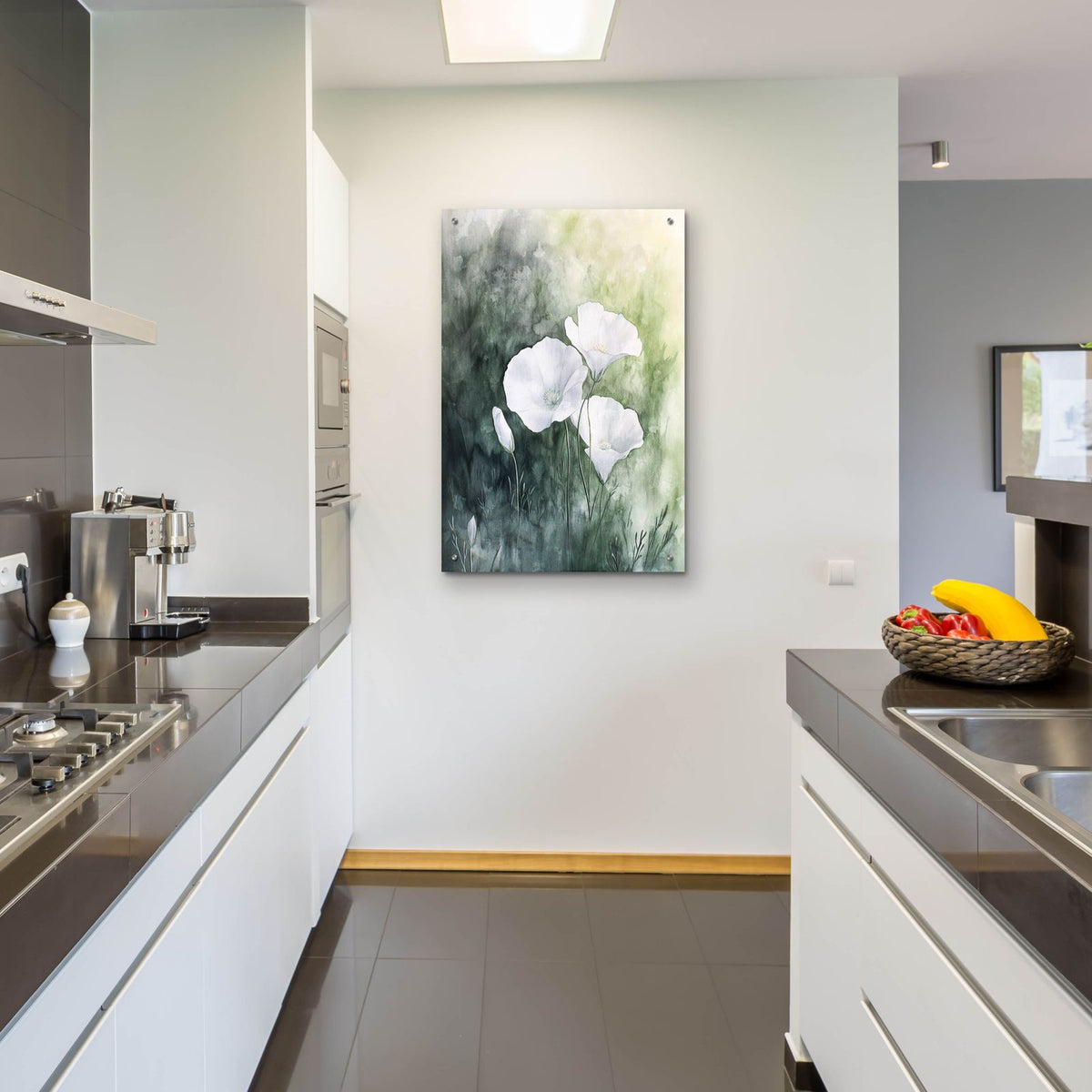 Flowers In Green by Svetlana Aleynikova - 24x36 acrylic wall art in a room