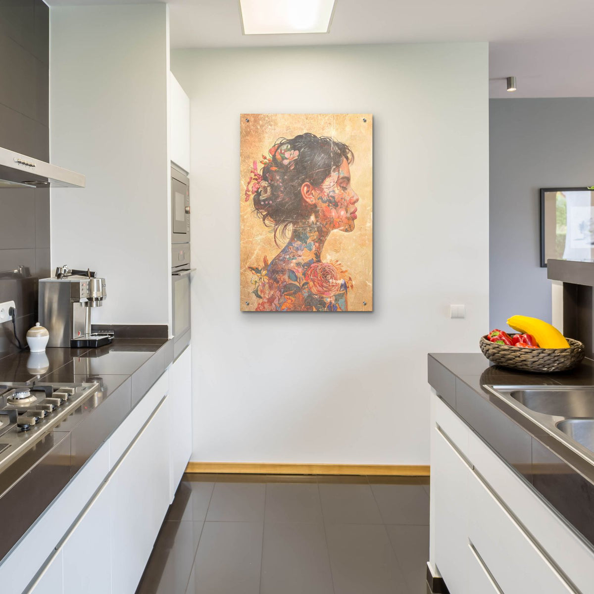 Geisha With Flowers by Svetlana Aleynikova - 24x36 acrylic wall art in a room