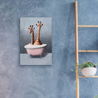 Giraffes In The Bath by Svetlana Aleynikova - 16x24 acrylic wall art in a room