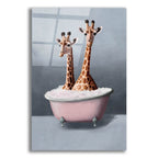 Giraffes In The Bath by Svetlana Aleynikova acrylic glass wall art