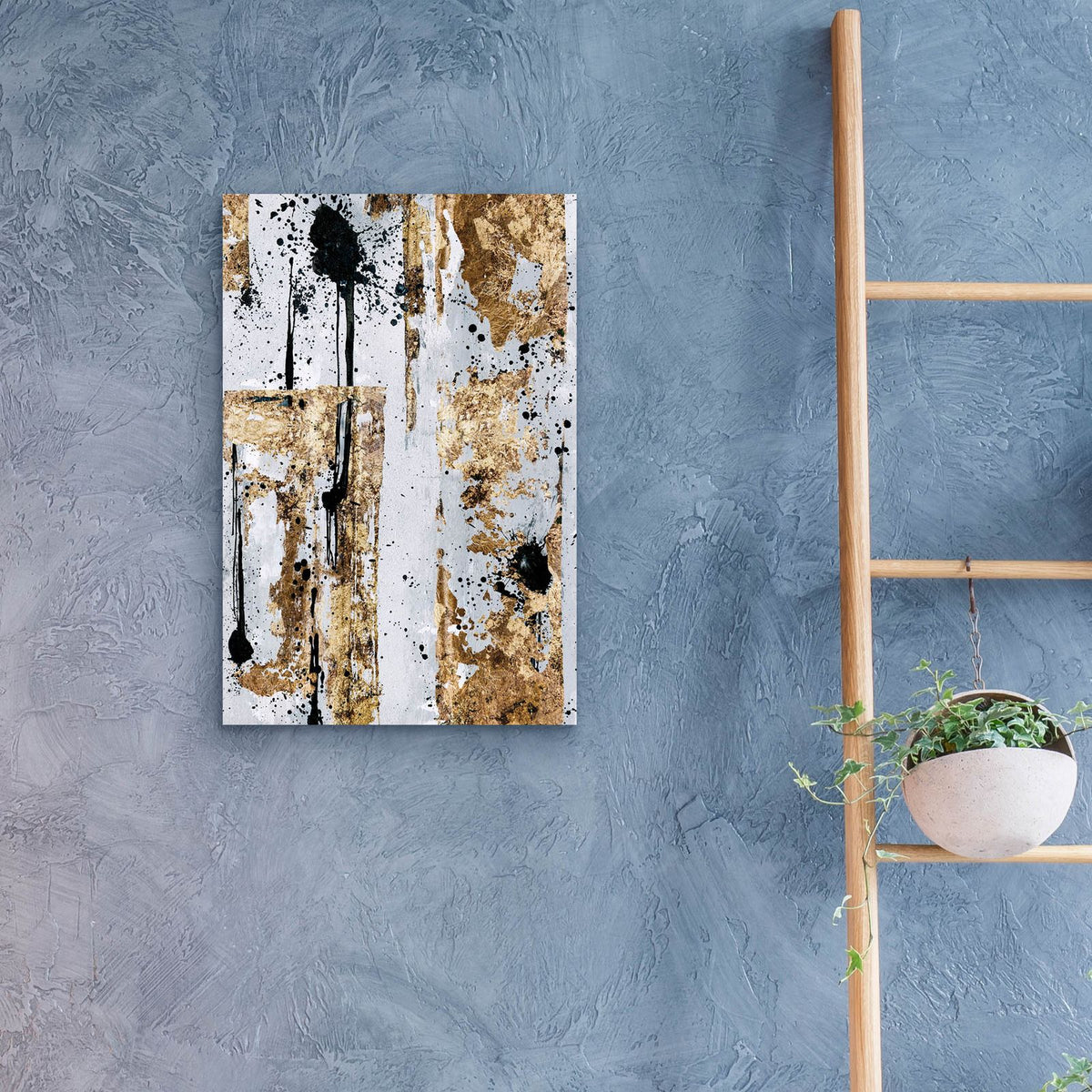 Gold And Black Spot by Svetlana Aleynikova - 16x24 acrylic wall art in a room