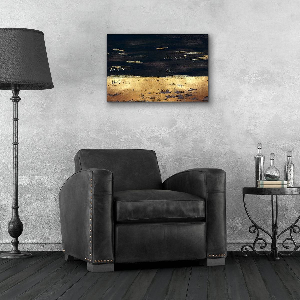 Golden Black River by Svetlana Aleynikova - 24x16 acrylic wall art in a room