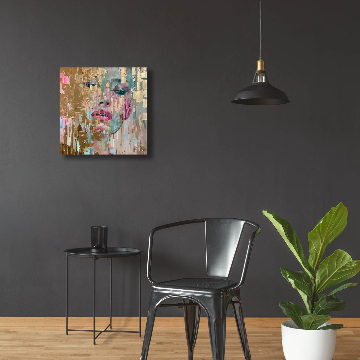 Golden Dreamscape by Svetlana Aleynikova - 24x24 acrylic wall art in a room