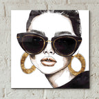 Golden Hoops by Svetlana Aleynikova - 12x12 acrylic wall art in a room