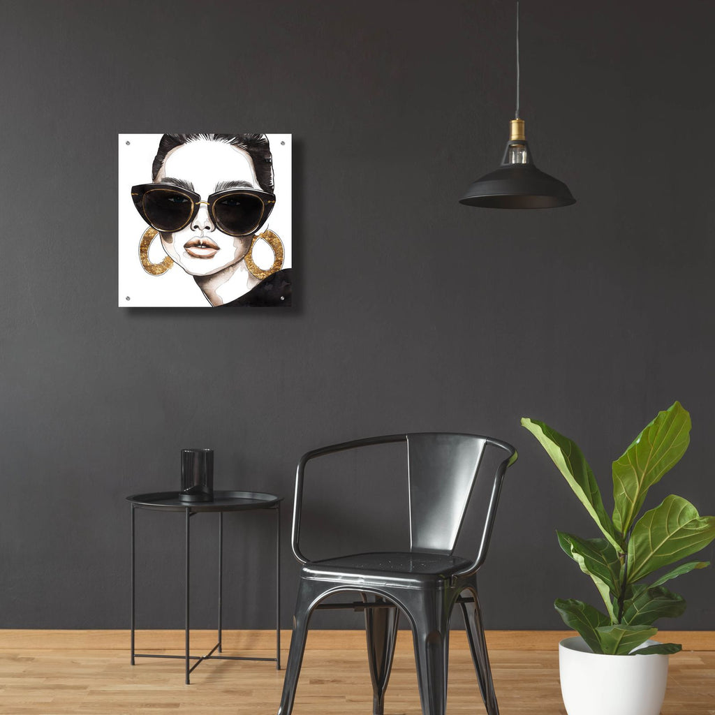 Golden Hoops by Svetlana Aleynikova - 24x24 acrylic wall art in a room
