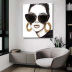 Golden Hoops by Svetlana Aleynikova - 36x36 acrylic wall art in a room