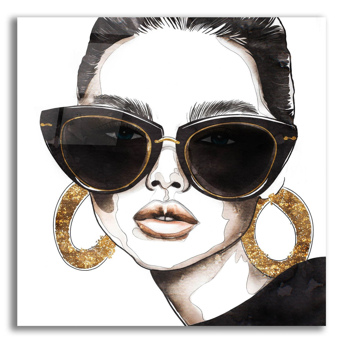 Golden Hoops by Svetlana Aleynikova acrylic glass wall art