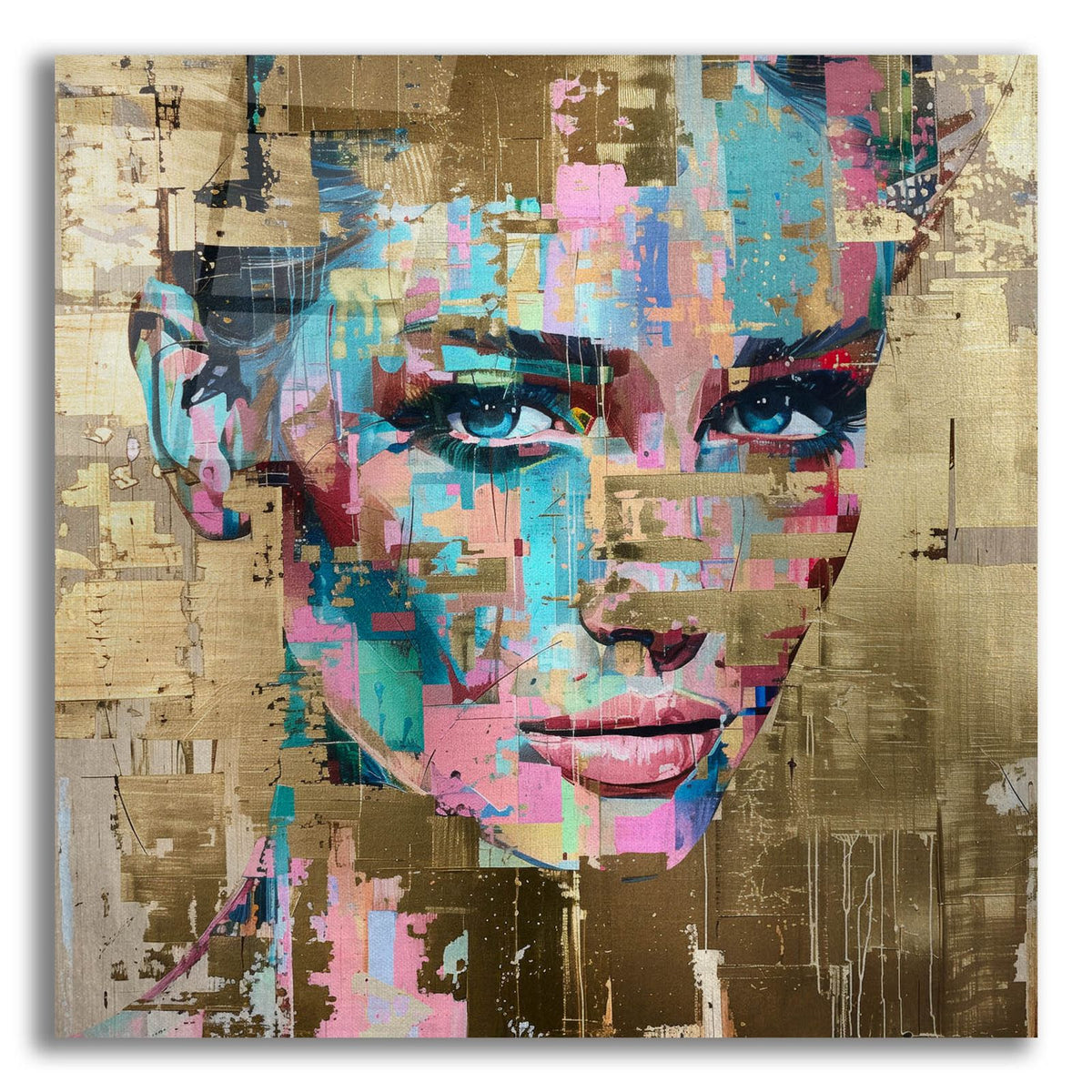 Golden Hues Portrait by Svetlana Aleynikova acrylic glass wall art