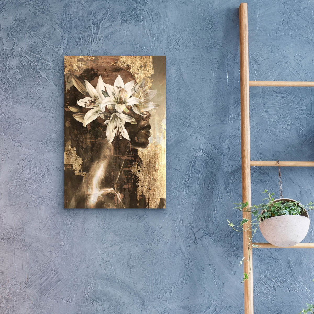Golden Lily Maiden by Svetlana Aleynikova - 16x24 acrylic wall art in a room