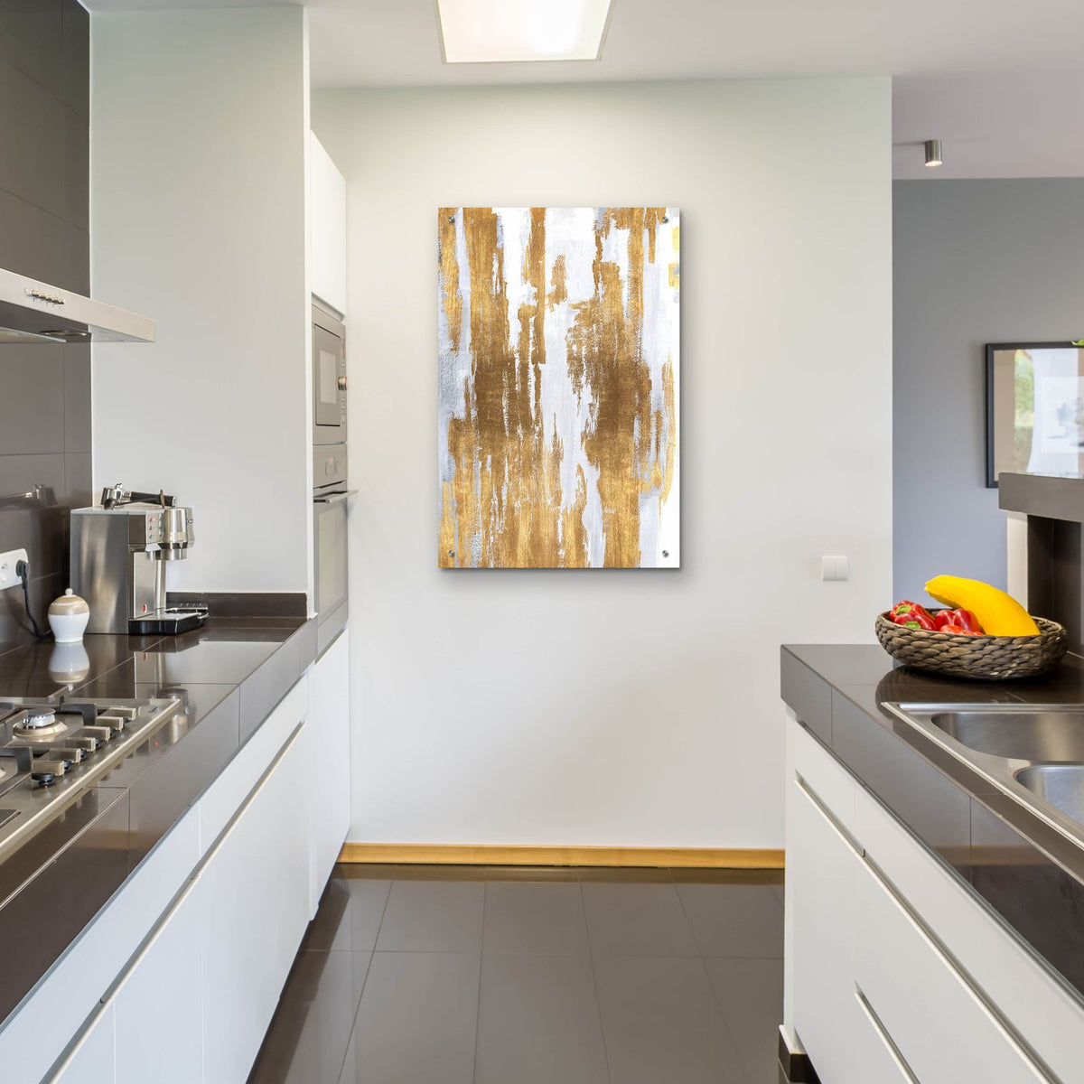 Golden Lines by Svetlana Aleynikova - 24x36 acrylic wall art in a room