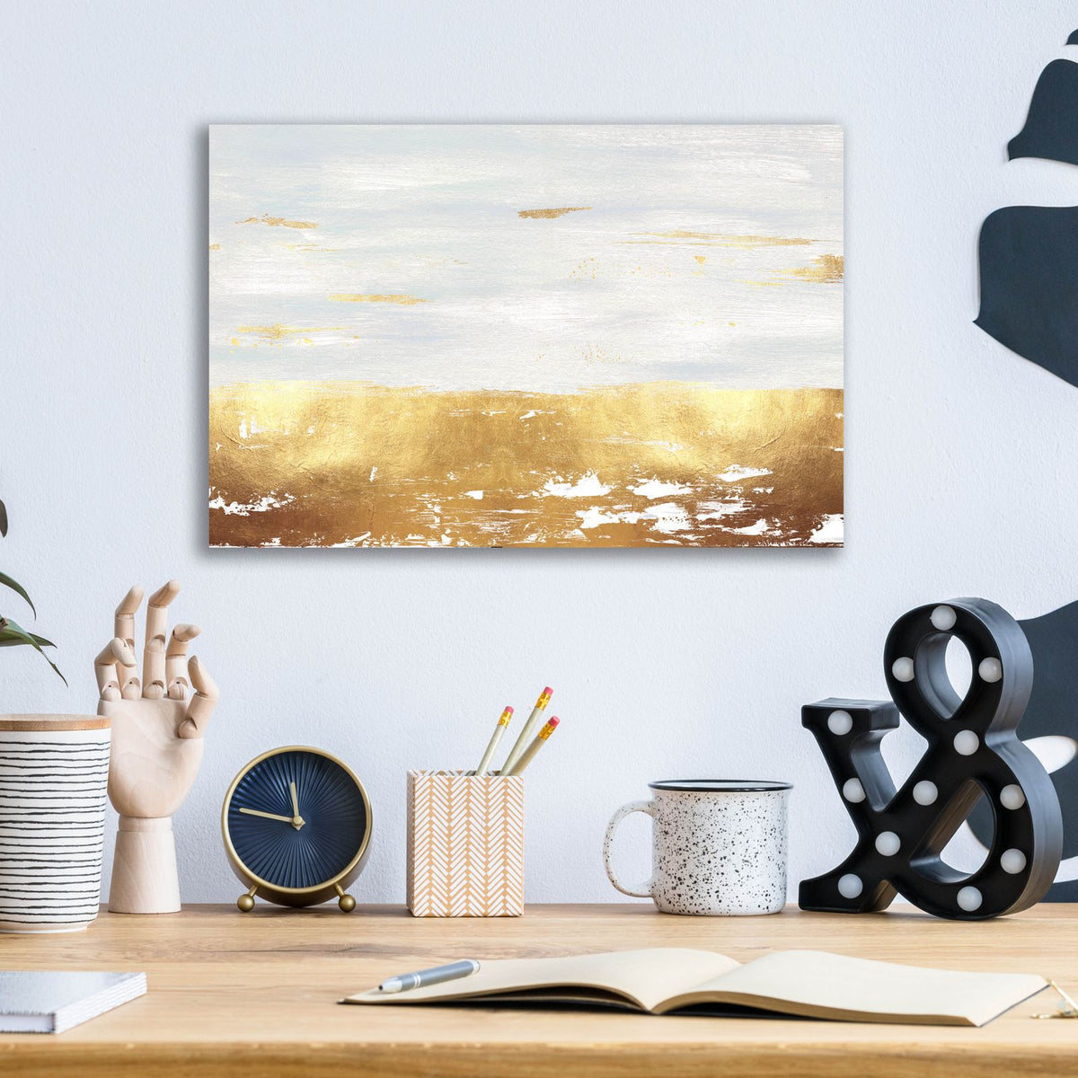 Golden White River by Svetlana Aleynikova - 16x12 acrylic wall art in a room