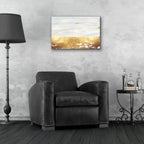Golden White River by Svetlana Aleynikova - 24x16 acrylic wall art in a room