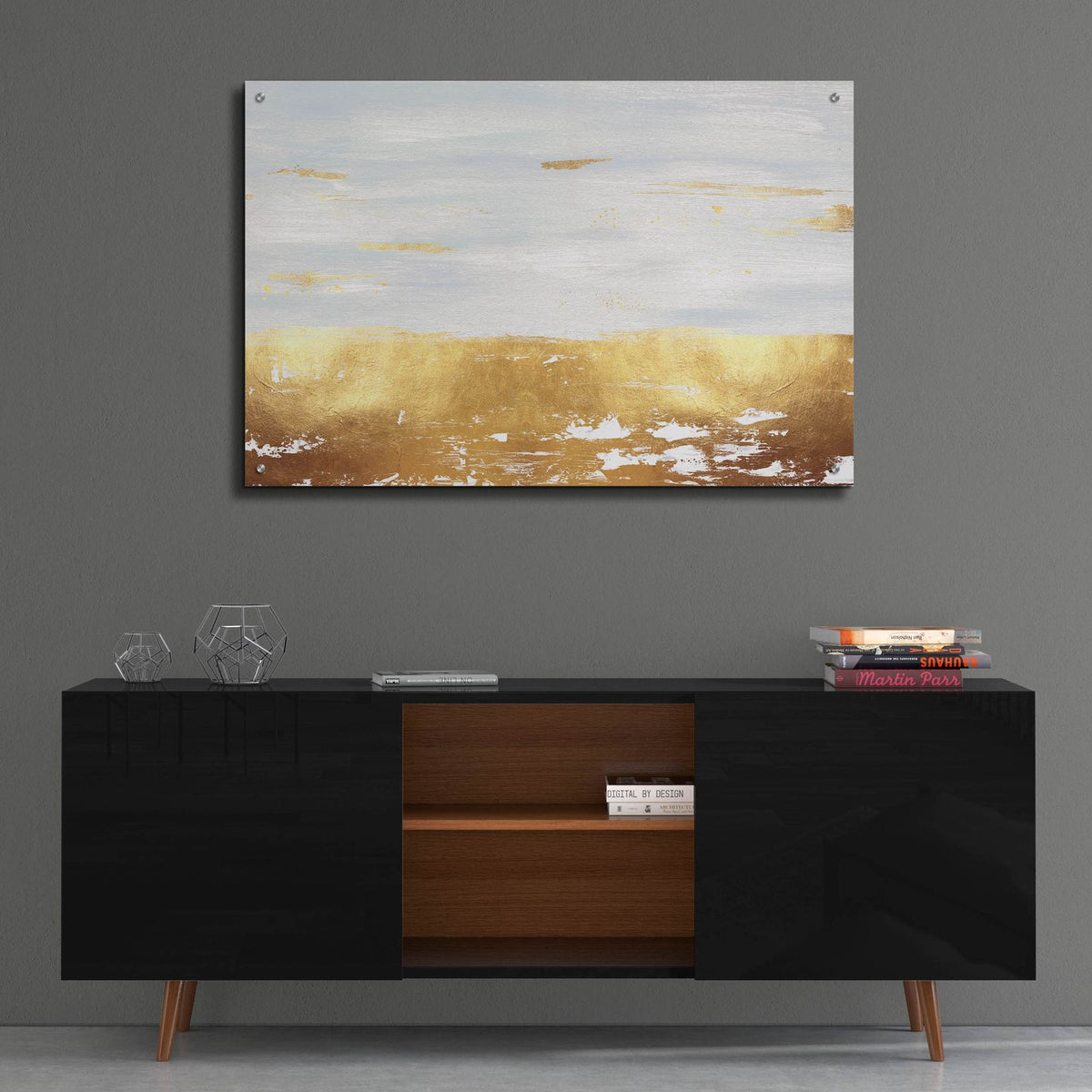 Golden White River by Svetlana Aleynikova - 36x24 acrylic wall art in a room