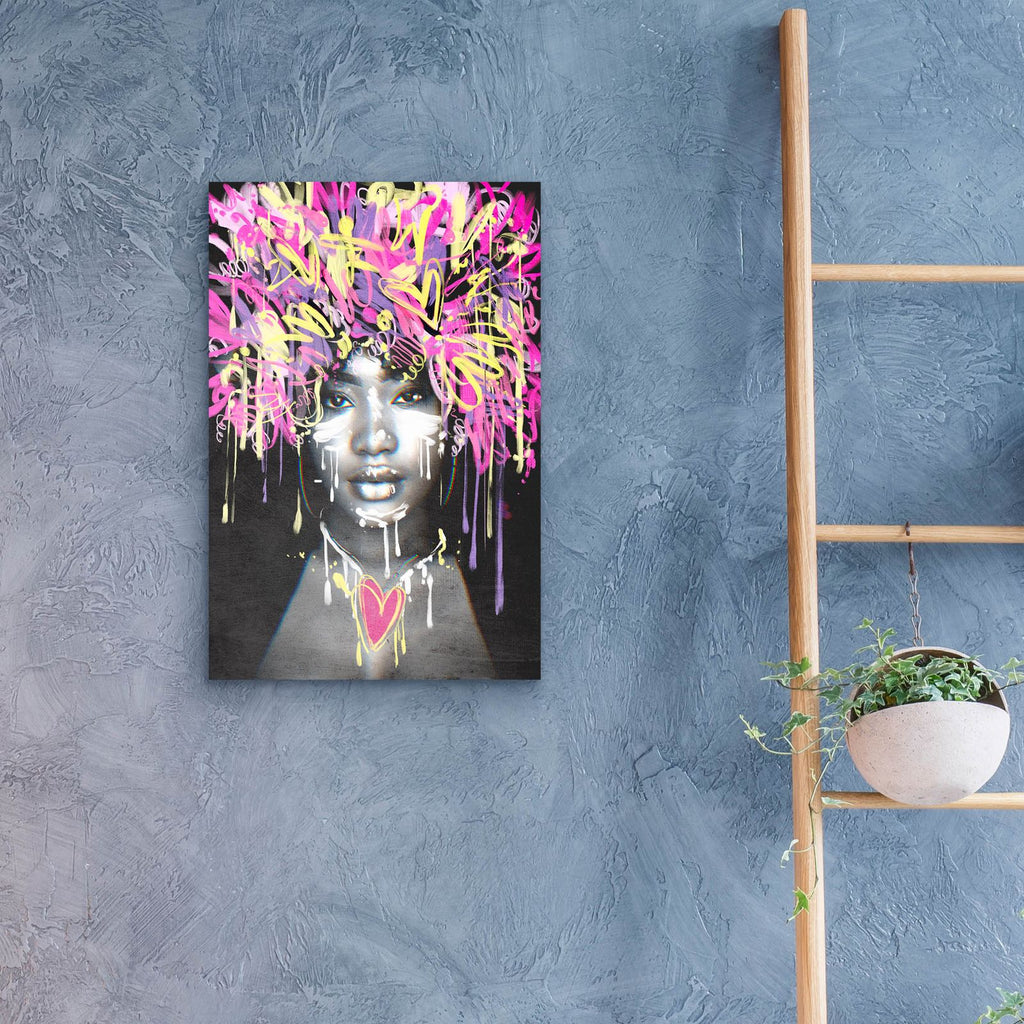 Graffiti Hair by Svetlana Aleynikova - 16x24 acrylic wall art in a room