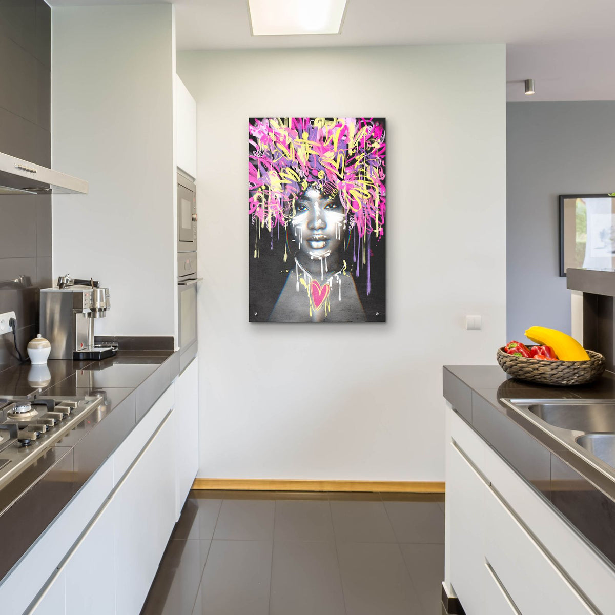 Graffiti Hair by Svetlana Aleynikova - 24x36 acrylic wall art in a room
