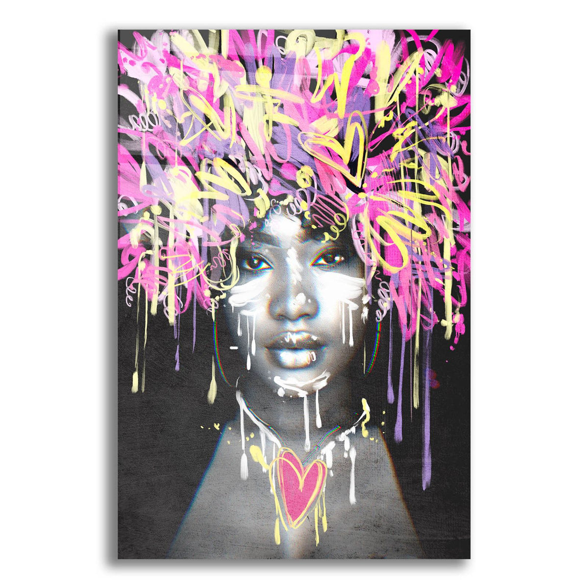 Graffiti Hair by Svetlana Aleynikova acrylic glass wall art