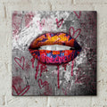 Graffiti Lips by Svetlana Aleynikova - 12x12 acrylic wall art in a room