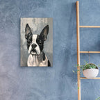 Gray Canvas Bulldog by Svetlana Aleynikova - 16x24 acrylic wall art in a room