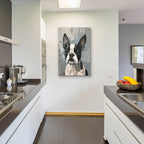 Gray Canvas Bulldog by Svetlana Aleynikova - 24x36 acrylic wall art in a room