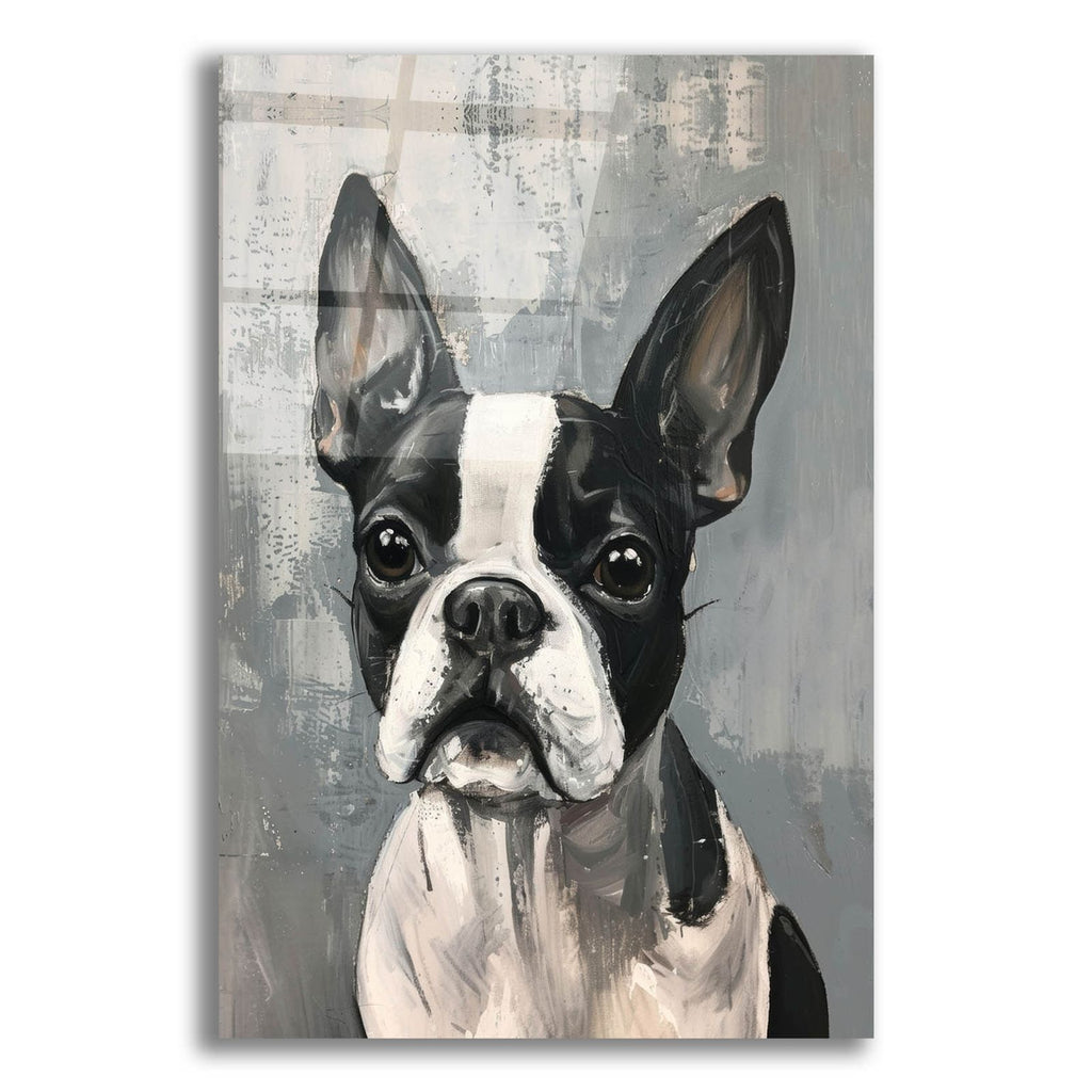 Gray Canvas Bulldog by Svetlana Aleynikova acrylic glass wall art