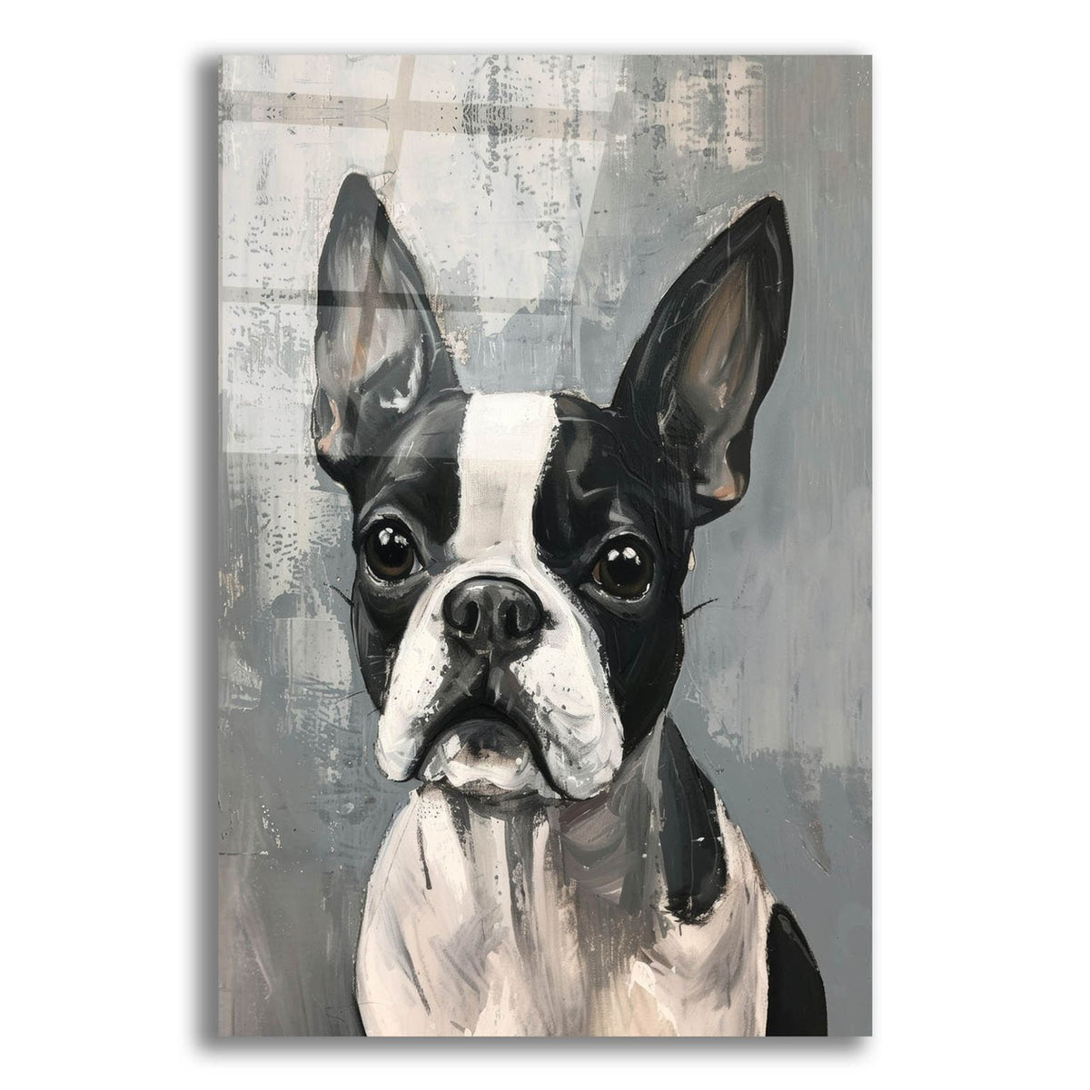 Gray Canvas Bulldog by Svetlana Aleynikova acrylic glass wall art
