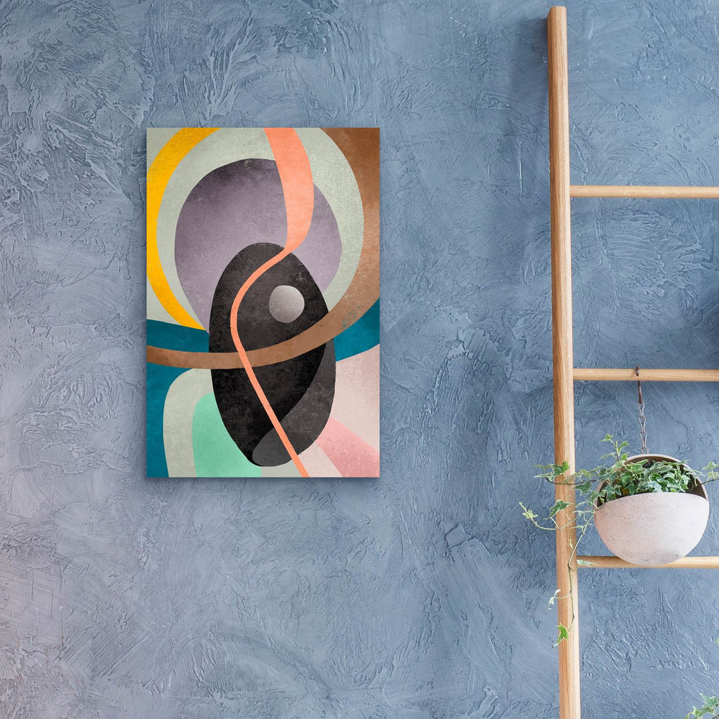 Gray Circle Around Lines by Svetlana Aleynikova - 16x24 acrylic wall art in a room