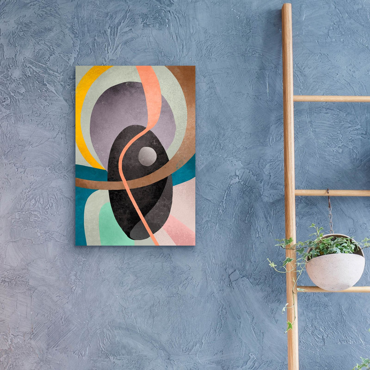 Gray Circle Around Lines by Svetlana Aleynikova - 16x24 acrylic wall art in a room