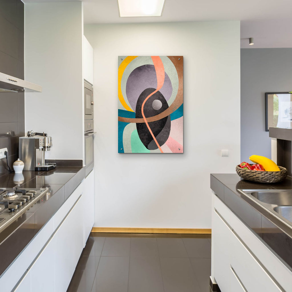 Gray Circle Around Lines by Svetlana Aleynikova - 24x36 acrylic wall art in a room