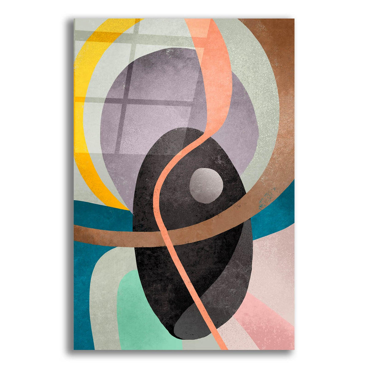 Gray Circle Around Lines by Svetlana Aleynikova acrylic glass wall art