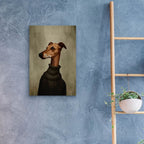 Green Sweater Dog by Svetlana Aleynikova - 16x24 acrylic wall art in a room