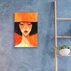 Lady In Orange by Svetlana Aleynikova - 16x24 acrylic wall art in a room