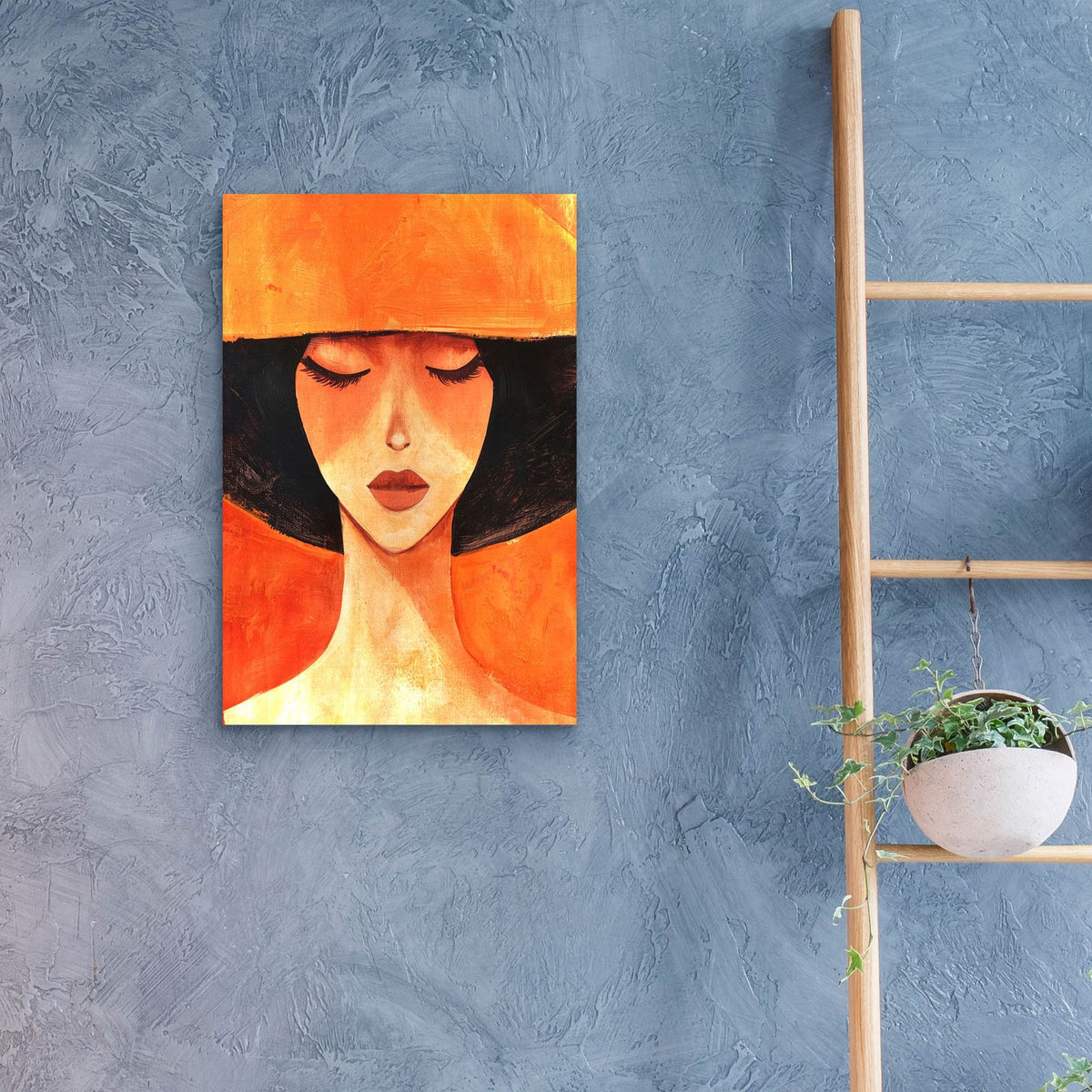 Lady In Orange by Svetlana Aleynikova - 16x24 acrylic wall art in a room