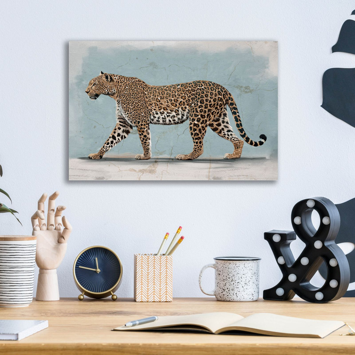 Leopard by Svetlana Aleynikova - 16x12 acrylic wall art in a room