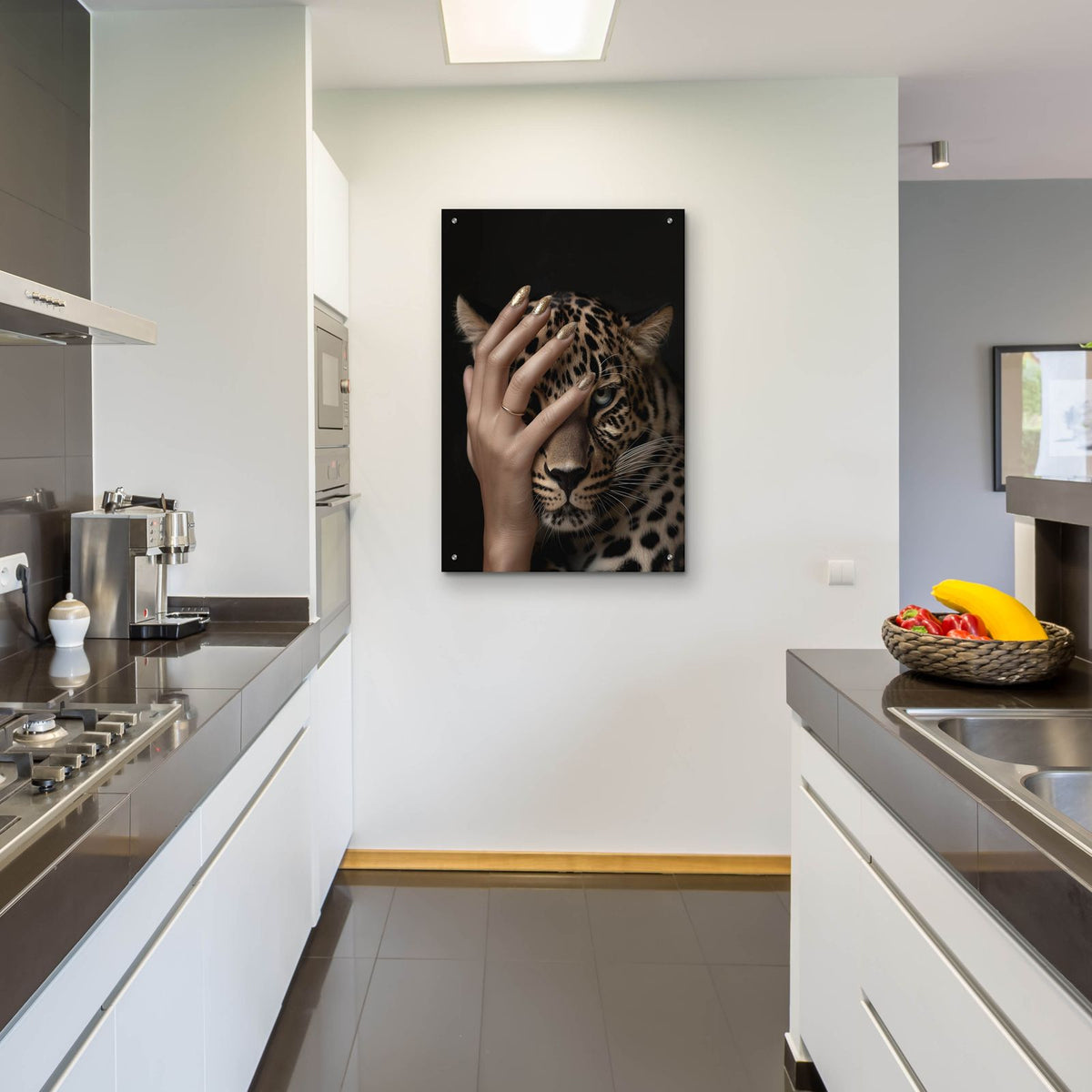 Leopard And Grace by Svetlana Aleynikova - 24x36 acrylic wall art in a room