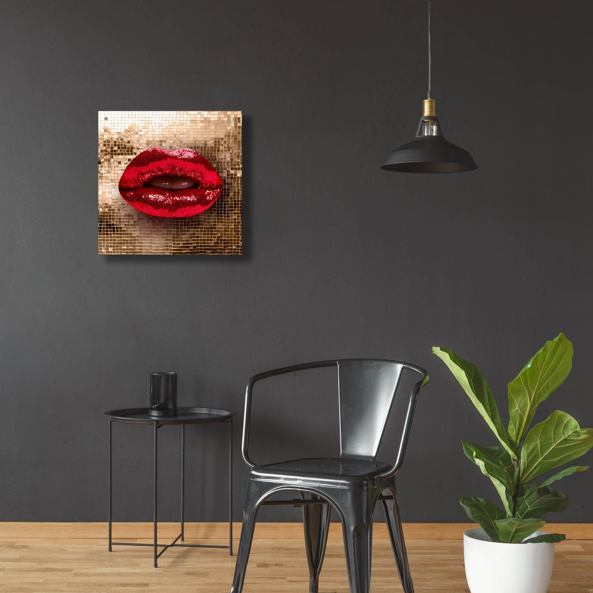 Luxurious Lips by Svetlana Aleynikova - 24x24 acrylic wall art in a room