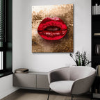 Luxurious Lips by Svetlana Aleynikova - 36x36 acrylic wall art in a room